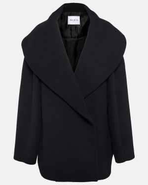 Alaia Cocoon wrap virgin wool coat