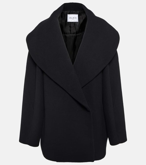 Alaia Cocoon wrap virgin wool coat