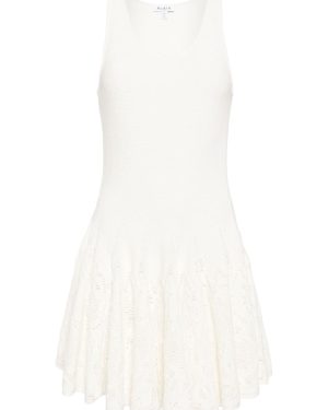 Alaïa Cotton Lace Skater Dress