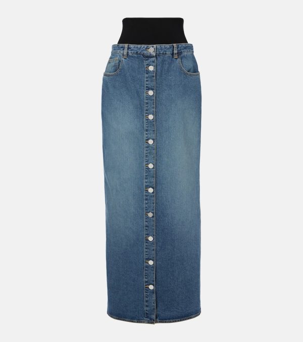 Alaia Denim maxi skirt