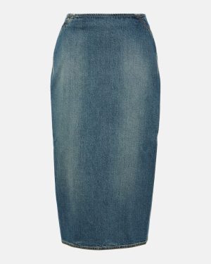 Alaia Denim pencil skirt