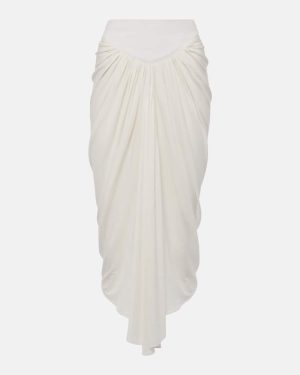 Alaia Draped asymmetric midi skirt