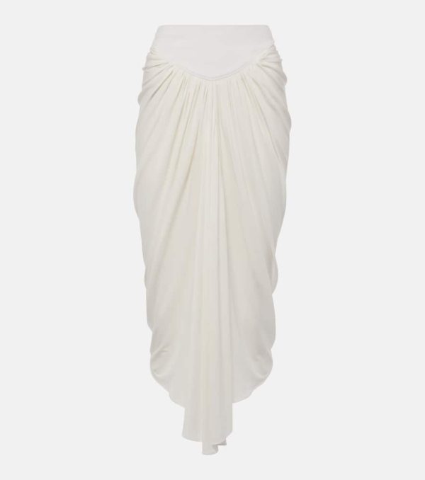 Alaia Draped asymmetric midi skirt