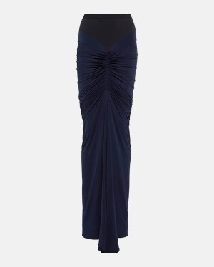Alaia Draped stretch jersey maxi skirt