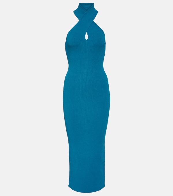 Alaia Halterneck bodycon midi dress