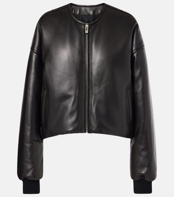 Alaia Leather bomber jacket