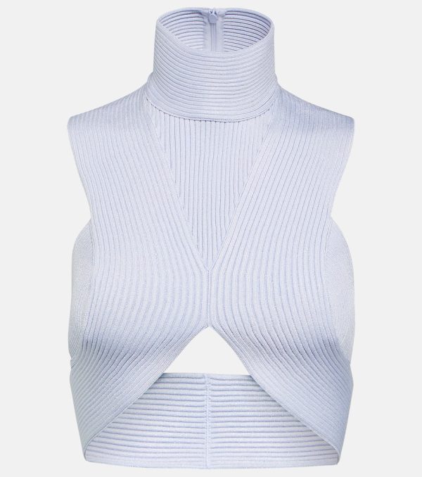 Alaia Ribbed-knit crop top