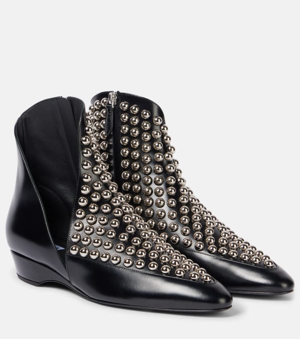 Alaia Studded leather ankle boots