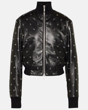 Alaia Studded leather bomber jacket