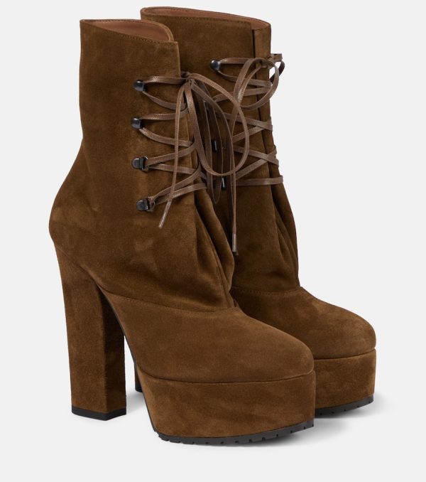 Alaia Trekk suede ankle boots