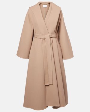 Alaia Wool and cashmere wrap coat