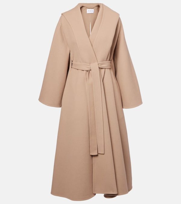 Alaia Wool and cashmere wrap coat