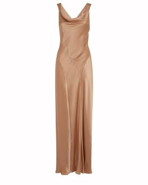 Alberta Ferretti Cut Out Cocktail Satin Dress