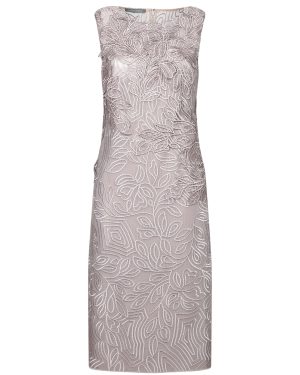 Alberta Ferretti Folie Beige Macramã Sheath Dress