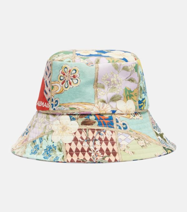 Alemais Bianca floral cotton drill bucket hat