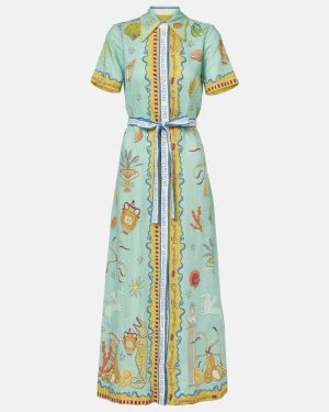 Alemais Surrealist Summer linen shirt dress
