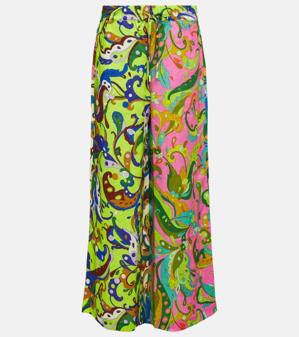 Alemais Yvette high-rise wide-leg linen pants