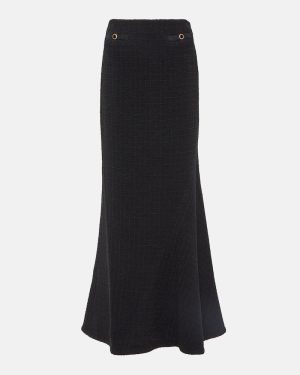 Alessandra Rich Checked tweed maxi skirt