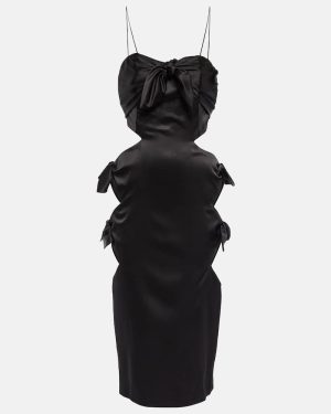 Alessandra Rich Cut-out silk-blend midi dress