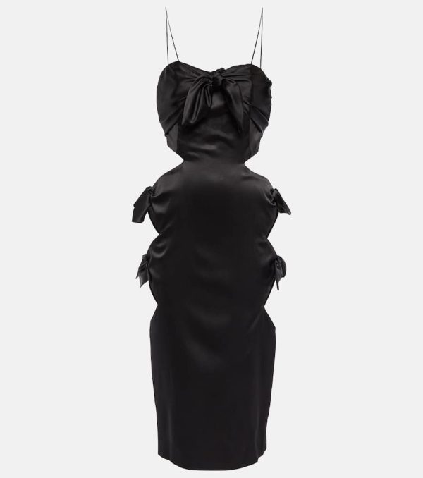 Alessandra Rich Cut-out silk-blend midi dress