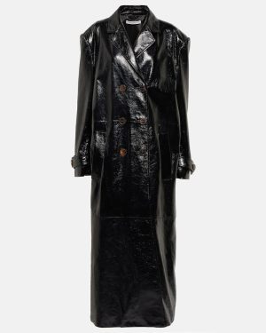Alessandra Rich Double-breasted leather coat