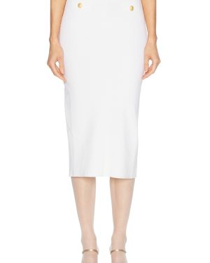 Alessandra Rich Midi Skirt in White - White. Size 36 (also in 38, 40, 42).