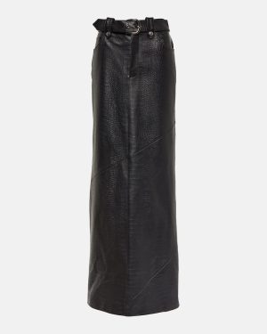Alessandra Rich Mock-croc leather maxi skirt