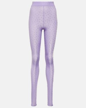Alex Perry Crystal-embellished jersey tights