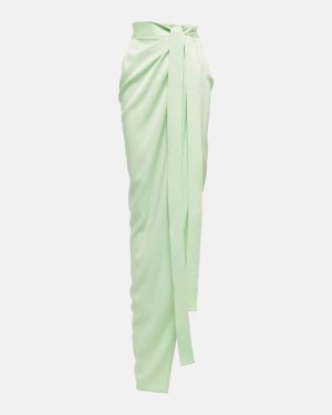 Alex Perry Kelton pleated satin maxi skirt