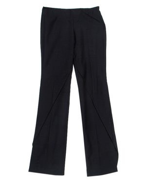 Alexander McQueen Black Wool Wide Leg Flared Trousers S