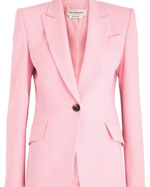 Alexander Mcqueen Crepe Blazer - Light Pink - 40 (UK8 / S)