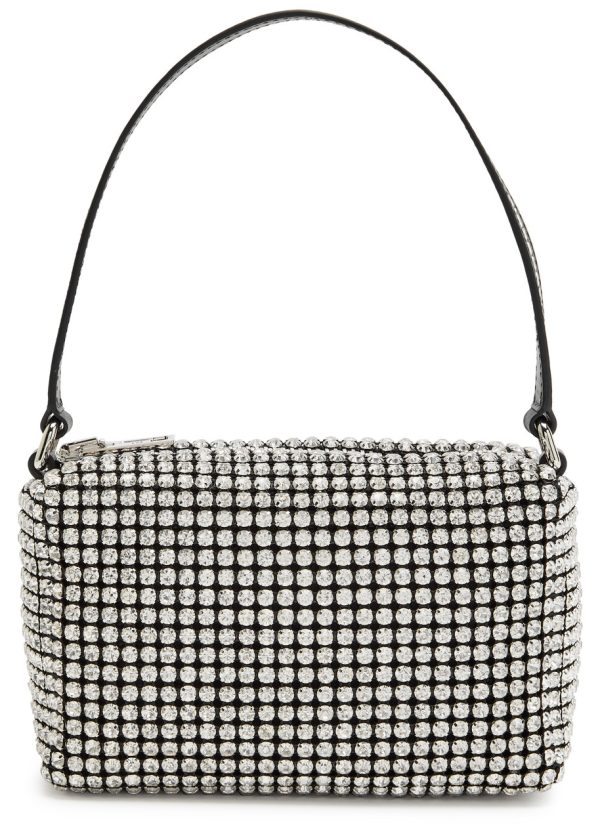 Alexander Wang Heirness Crystal-embellished Mesh top Handle bag - White - One Size