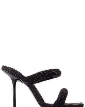 Alexander Wang Julie Crystal Embellished Heeled Sandals
