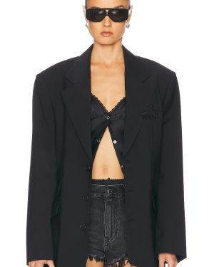 Alexander Wang Oversized Blazer in Black - Black. Size L (also in M, XS).