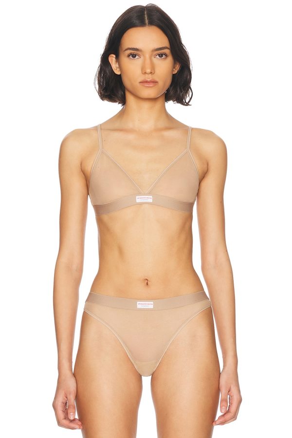 Alexander Wang Triangle Bra in Light Taupe - Nude. Size XS (also in ).
