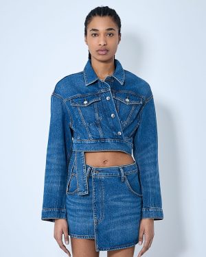 Alexander Wang Wrapped Tucker Jacket - Woman Jackets Blue M