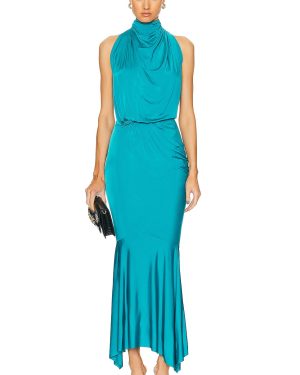 Alexandre Vauthier Maxi Dress in Zenith Blue - Teal. Size 40 (also in 42).