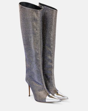 Alexandre Vauthier Metallic knee-high boots