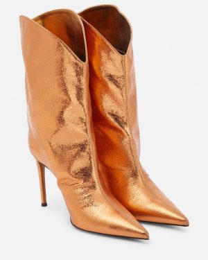 Alexandre Vauthier Metallic leather ankle boots