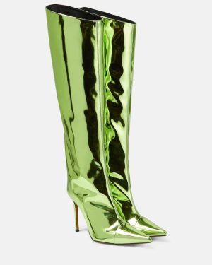 Alexandre Vauthier Mirrored leather knee-high boots