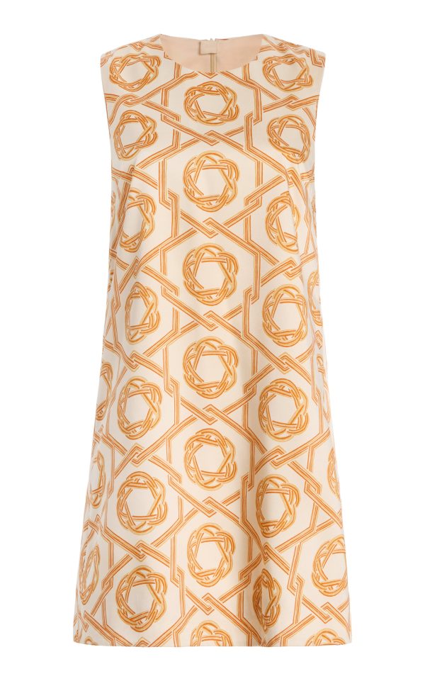 Alexis - Anicka Printed Crepe Mini Shift Dress - Orange - M - Moda Operandi