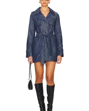 Alexis Knoxx Trench Coat in Denim-Medium. Size S.