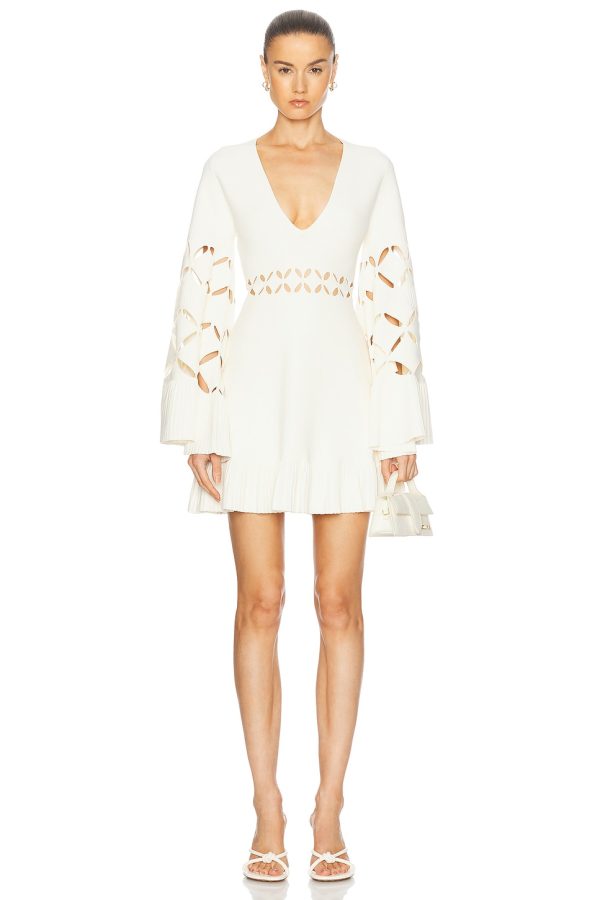 Alexis Linden Mini Dress in Off White - White. Size S (also in ).