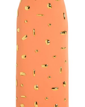 Alexis - Palmila Embellished Crepe Midi Skirt - Orange - S - Moda Operandi