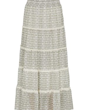 Alice + Olivia Aisha Printed Chiffon Maxi Skirt - Green - XS