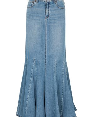 Alice + Olivia Nala Denim Maxi Skirt - Blue - 6