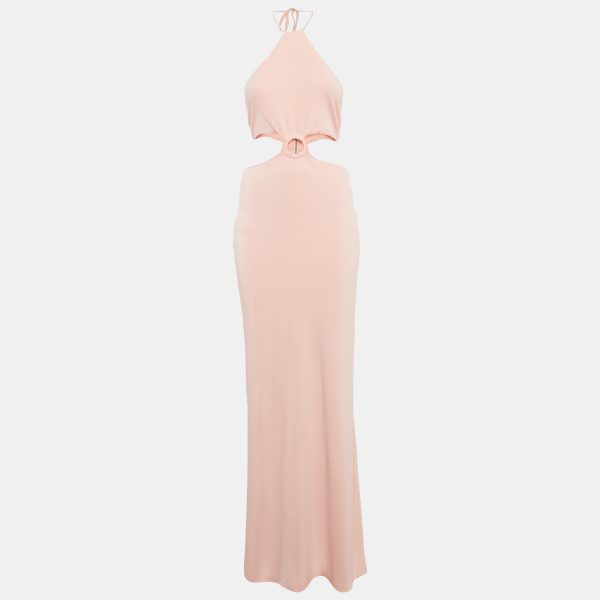 Alice + Olivia Pink Jersey Marguerite Cut-Out Maxi Dress M