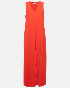 Alice + Olivia Red Crepe Long Vest and Flared Trousers M