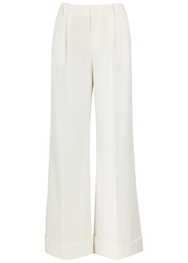 Alice + Olivia Tomasa Wide-leg Trousers - Off White - 10 (UK14 / L)