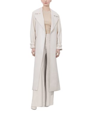 Alice and Olivia Sullivan Faux Leather Trench Coat